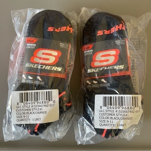 Skechers Accessories - NWT Skechers Low Cut Cushioned Socks 6 Pack 12 Pairs Black